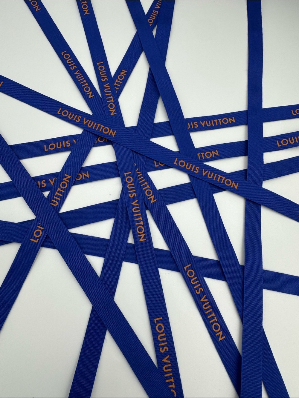 LOUIS VUITTON Blue and Orange Ribbon